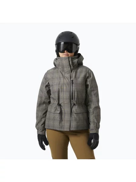 Geacă de schi pentru femei Helly Hansen Nora Insulated pebble broxburn plaid aop