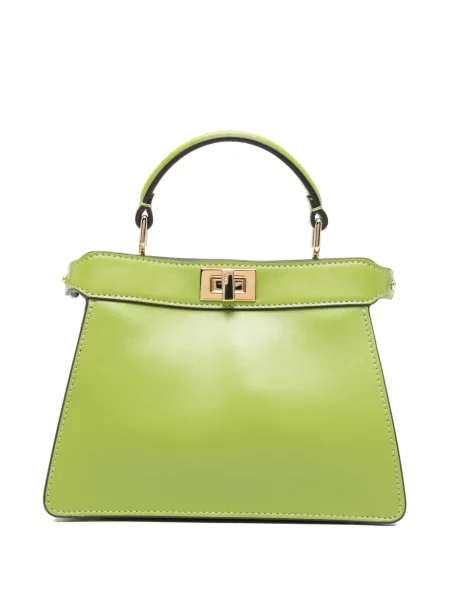 Geantă Fendi Peekaboo mini verde