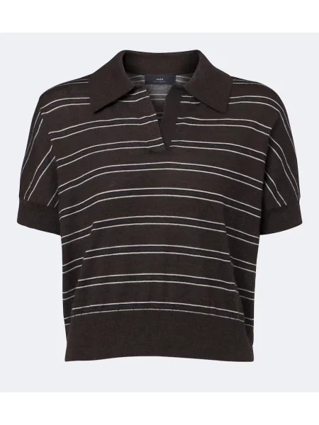 Tricou polo Arch4 din cașmir maro