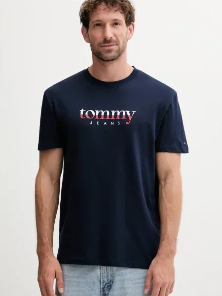 Tommy Jeans t-shirt z nadrukiem granatowy