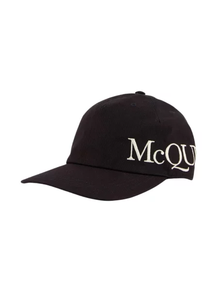 Czapka z daszkiem Alexander Mcqueen z logo czarna