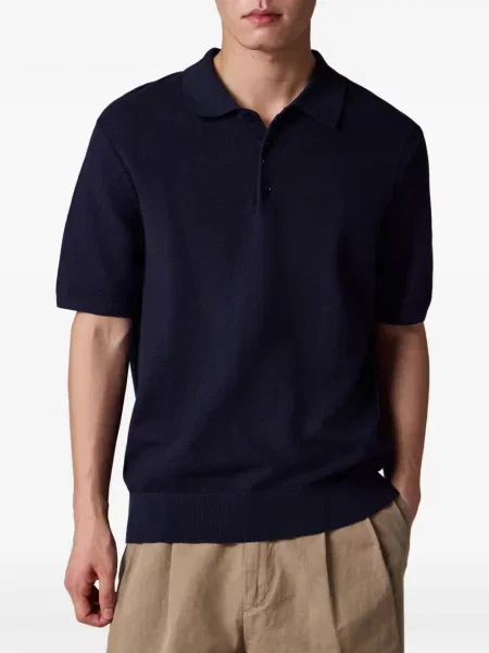 Πλεκτό polo Ps Paul Smith μπλε