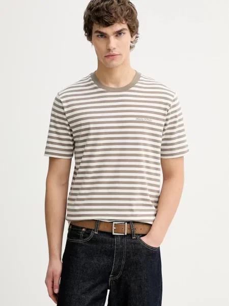 T-shirt o kroju regular fit z czystej bawełny Marc O'polo biała