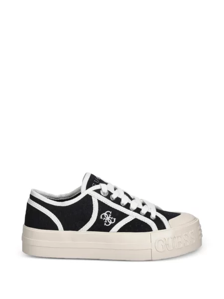Sneakerși Guess cu autograf negru