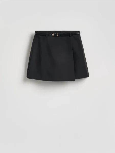 Reserved Спідниця-шорти з ременем чорний