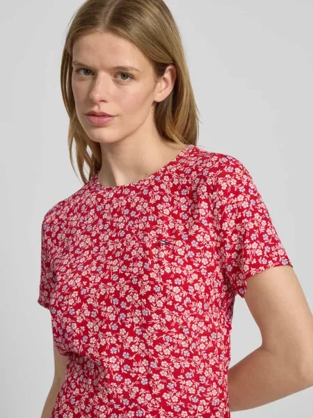 Tommy Jeans Sukienka Kobiety wzorzysty S czerwony