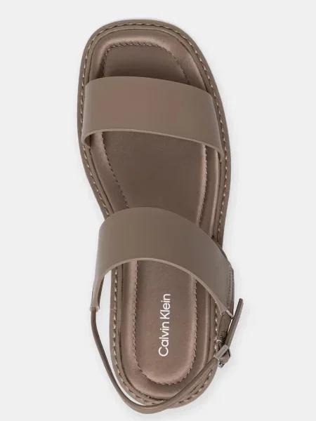 Calvin Klein szandál női SQ MOLDED SANDAL SLIN LTH barna