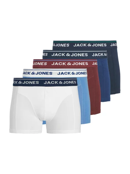 JACK & JONES Boxeri JACBRANCO albastru / bleumarin / albastru deschis / roșu burgundy alb