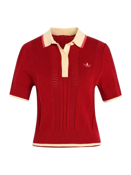 ADIDAS ORIGINALS Pulover Cali fildeş / intens roșu