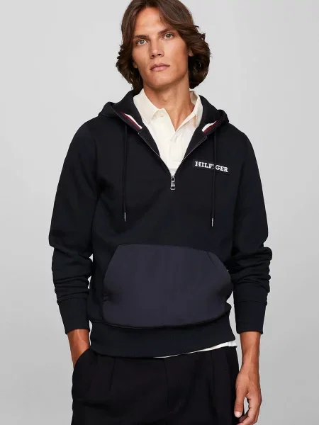 Толстовка Tommy Hilfiger на півзастібці синя
