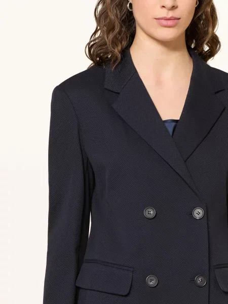 Mm By Max Mara Jersey Sako Rotondo tmavě modrá