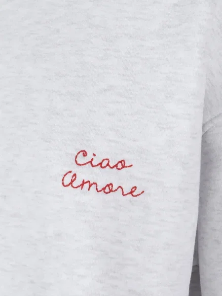 Hanorac Giada Benincasa cu broderie gri