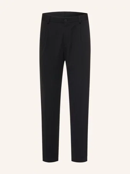 Strellson Oblekové Kalhoty Relaxed Fit Z Džerseju black černé