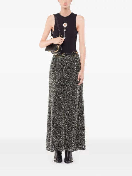 Curea Rabanne din piele negru