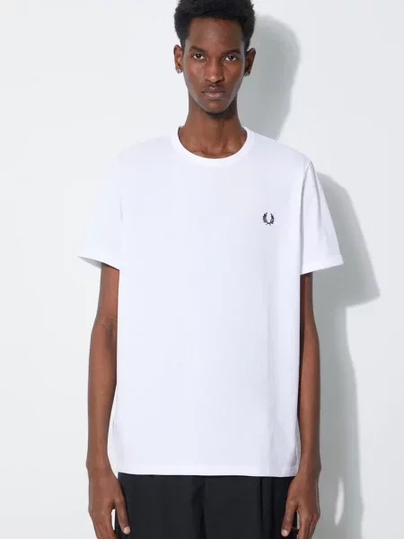 Fred Perry Tricou RINGER alb