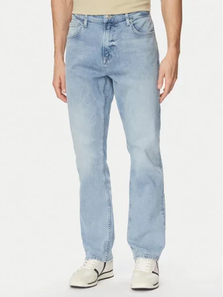 Guess Blugi deschis Straight Fit albastru