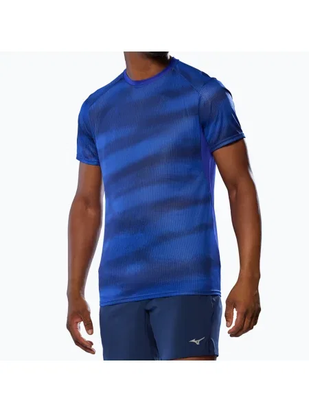 Tricou de alergare pentru bărbați Mizuno DryAeroFlow Graphic Tee reflex albastru