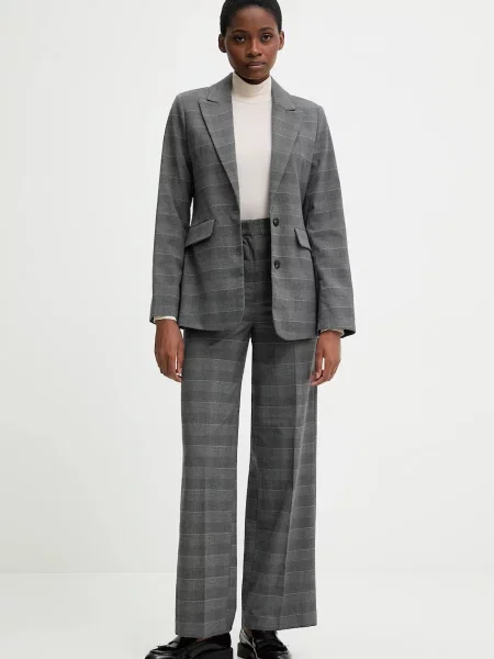 Піджак United Colors of Benetton однобортний візерунок сірий