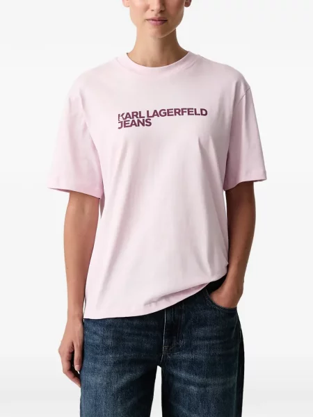 Koszulka Karl Lagerfeld Jeans różowa