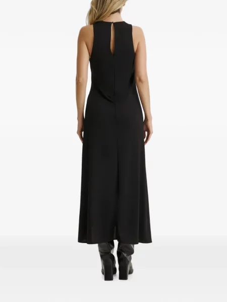 Rochie Cuanna fără mâneci cu volane negru