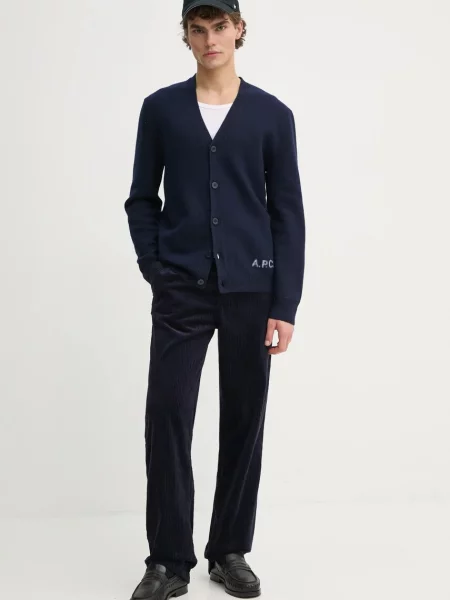 Вовняний кардиган A.P.C. kenny синій