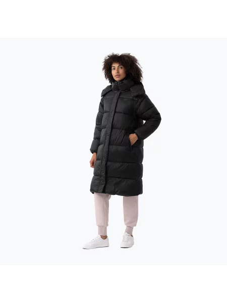 Płaszcz puchowy 4F deep black czarny
