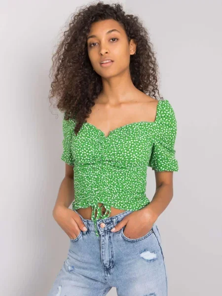 Bluză Fashionhunters verde