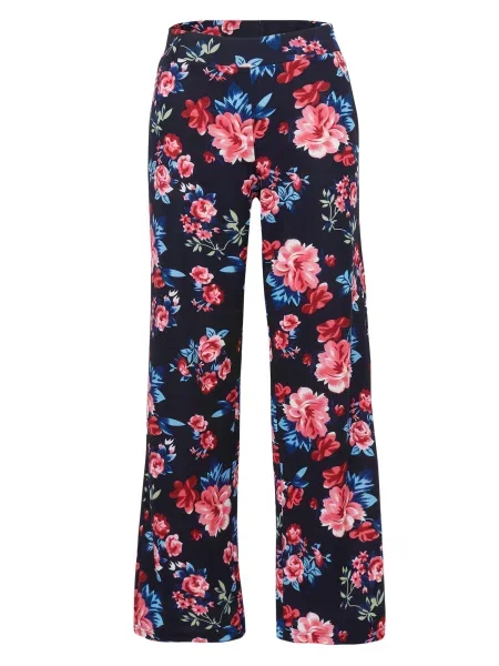 KOROSHI Pantaloni albastru / bleumarin / oliv / roz alb