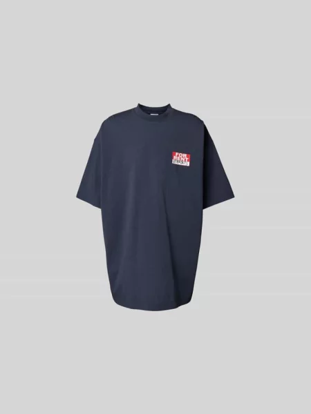 T-shirt typu oversized z bawełny Vetements granatowa