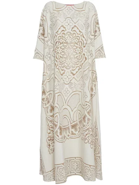 Rochie maxi La Doublej cu broderie de costum