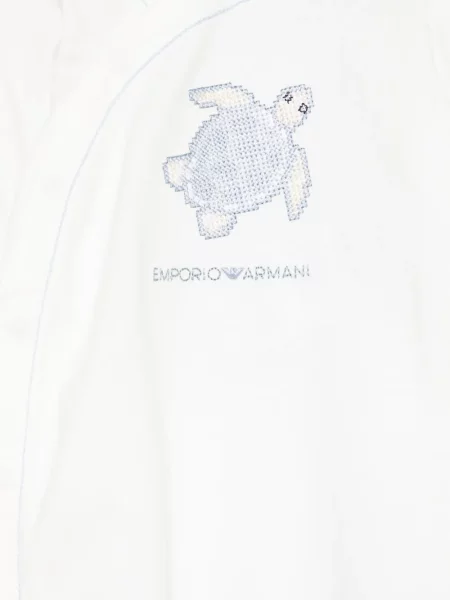 Piżama dziecięca Emporio Armani biała