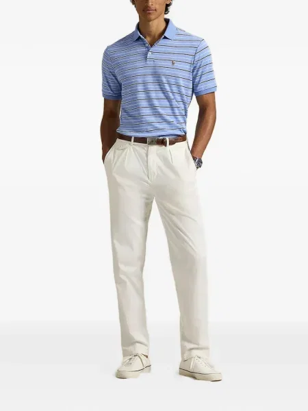 Kołnierzykowy polo Polo Ralph Lauren z frędzli w paski czerwone