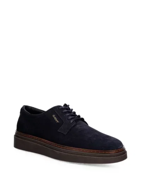 Sneakerși Gant din piele de căprioară cu imagine albastru