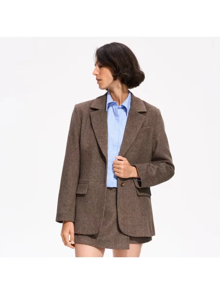 Reserved Blejzr s příměsí vlny vícebarevná