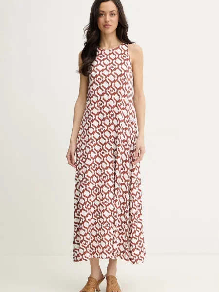 Max Mara Beachwear obleka viskozna bela