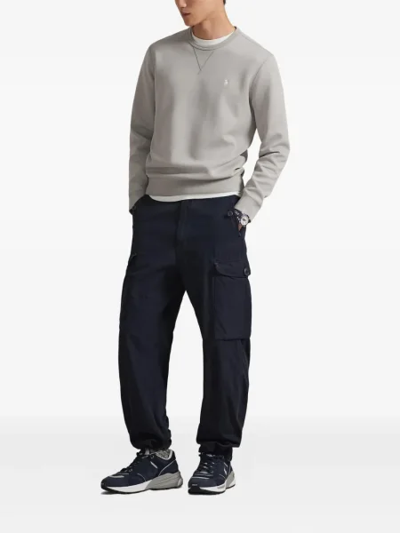 Dlouhá pruhovaná s límcem kšiltovka Polo Ralph Lauren modrá