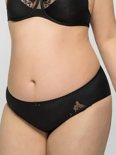 Женские трусики слип с низкой посадкой чорні