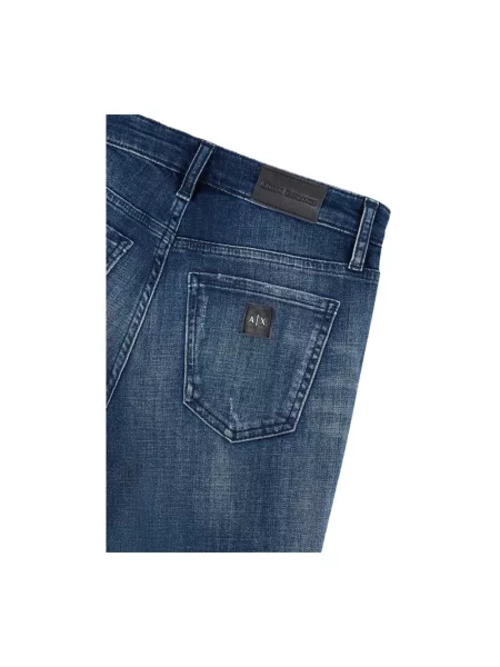 Skinny jeansy skinny Armani Exchange niebieskie