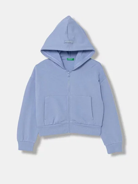 United Colors of Benetton rozepínací mikina dětská modrá