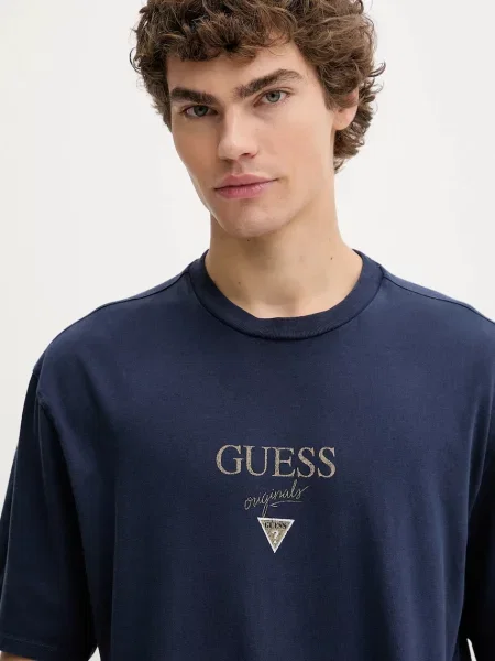 Футболка Guess Originals візерунок сірий