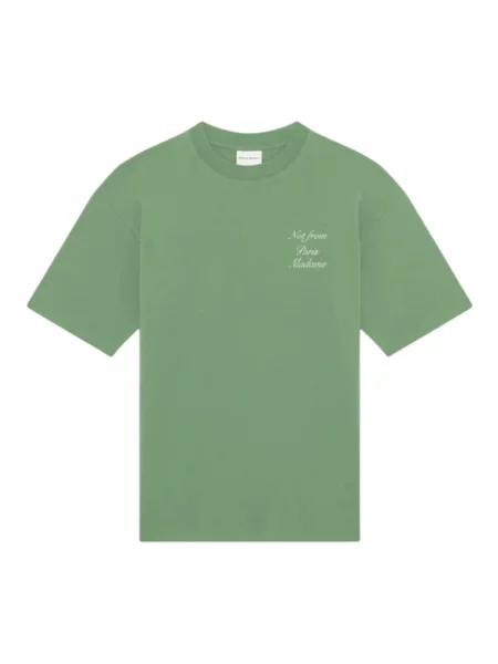 Drole de Monsieur Koszulki Mężczyzna M Calligraphy Slogan T-Shirt zielony