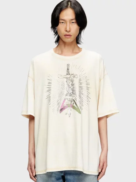 Футболка Diesel бежевая