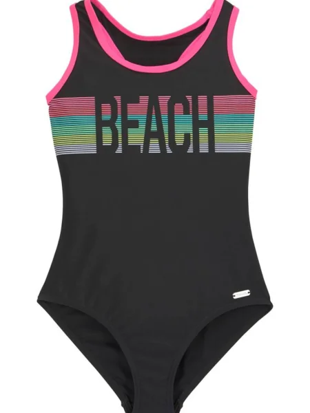 BENCH Costum de baie întreg turcoaz / galben neon / roz negru