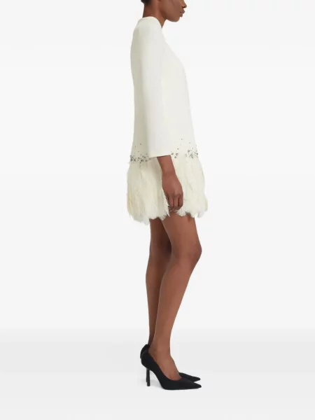 Rochie mini Safiyaa cu pene alb