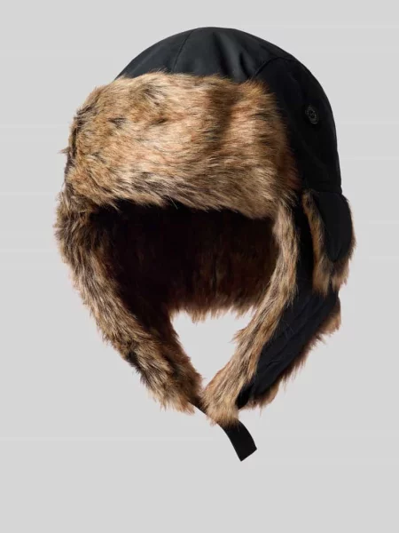 Czapka z nauszniki CLEADON TRAPPER Barbour czarna