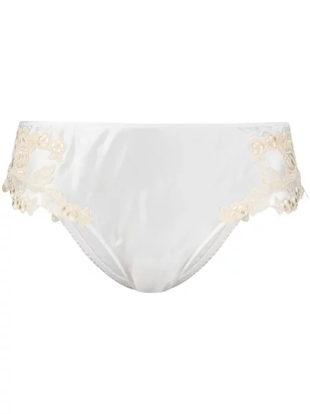 Chiloți briefs La Perla cu perle de mătase cu model floral