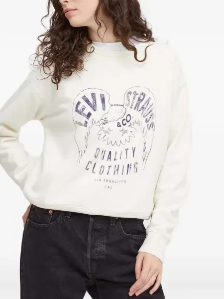 Curea Levi's® cu broderie cu cataramă cu dungi albastru