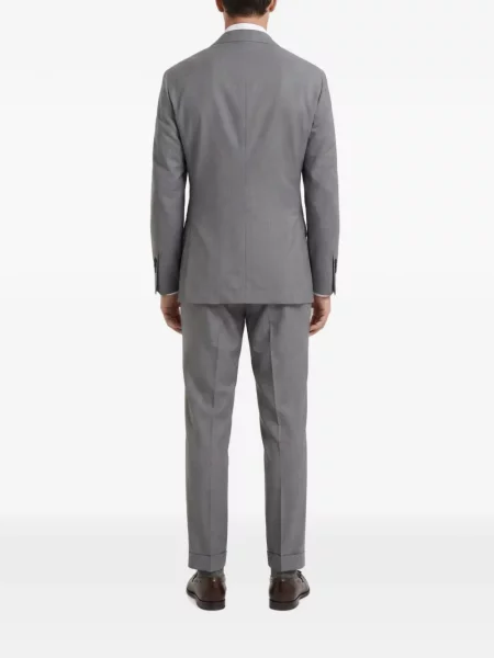 Costum Brunello Cucinelli cu rever gri