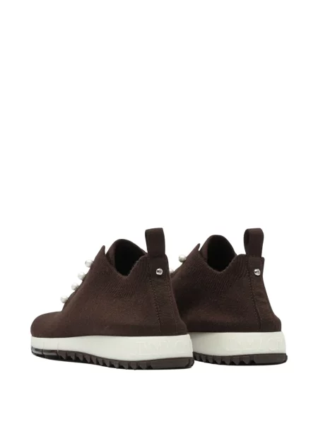 Кашмирени маратонки Jimmy Choo с перли кафяво