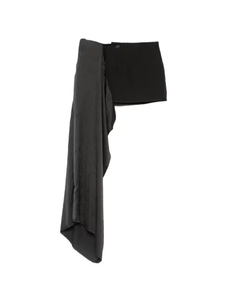 Fusta mini Isabel Benenato drapată negru